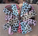 Cheetah Print Rainbow Pinwheel Hair Bow