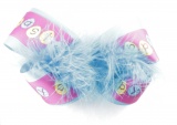 Happy Easter Feather Turquoise Hair Bow
