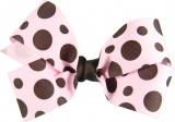 Pink and Brown Boutique Hair Bow