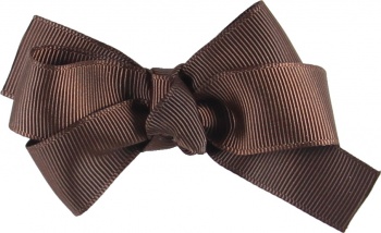 Brown Grosgrain Boutique Bow