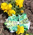 Emerald Green Flower Paisley Pinwheel Hair Bow