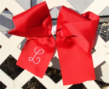 Oversized Red Grosgrain Long Front Tails